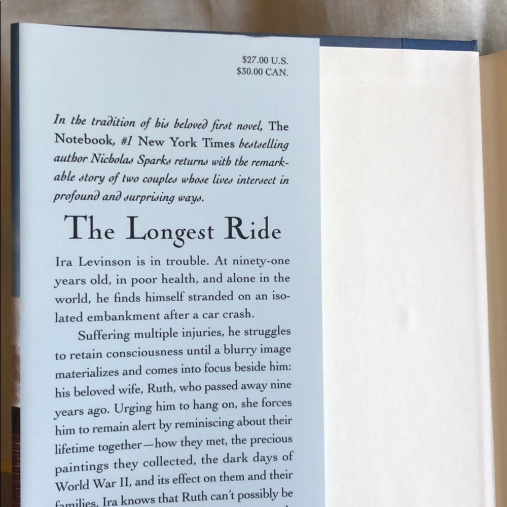 The Longest Ride Hard Cover - Picture 3 of 3